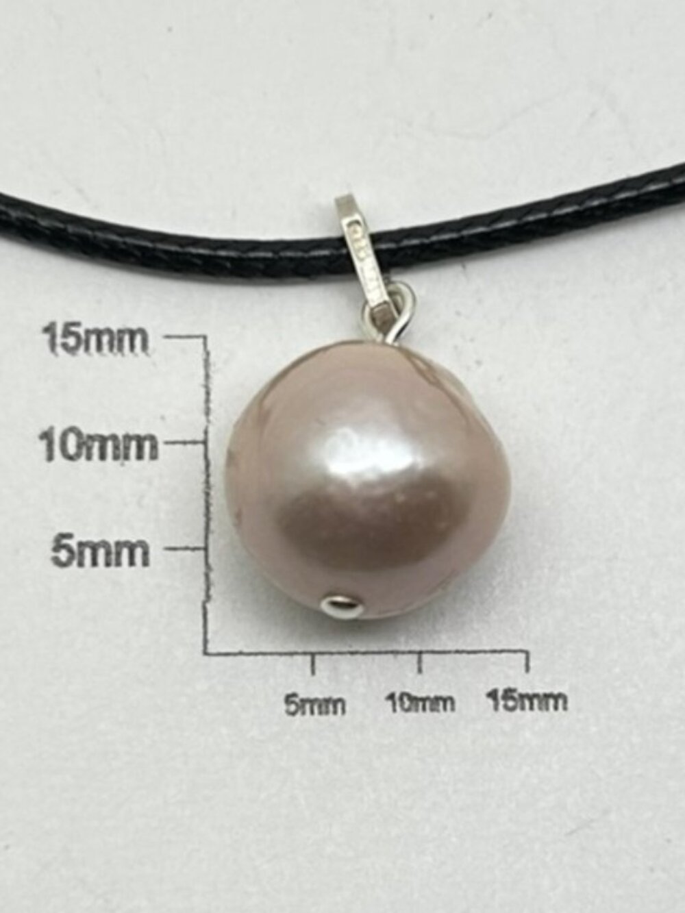 Natural Nucleated Freshwater Edison Pearl Charm.